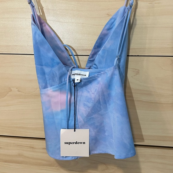 NWT Superdown Isla Top in Blue Multi, Size M - Picture 5 of 5